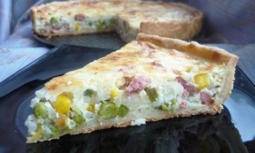 Рецепт киша с гавайской смесью