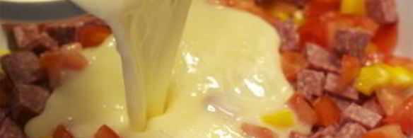 киш с овощами и мясом