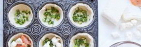 мини-киш с лососем