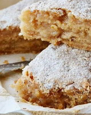 Насыпной яблочный пирог