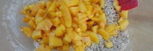 овсяной пирог с персиками
