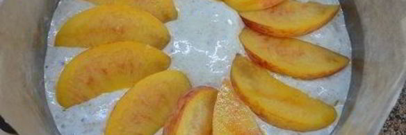 овсяной пирог с персиками