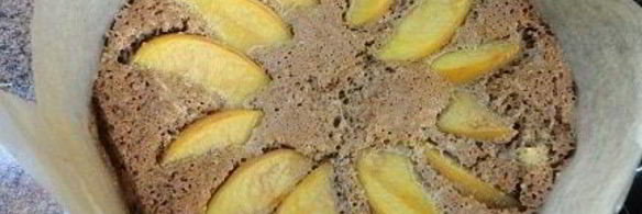 овсяной пирог с персиками