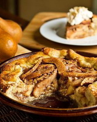 Песочный пирог с грушами