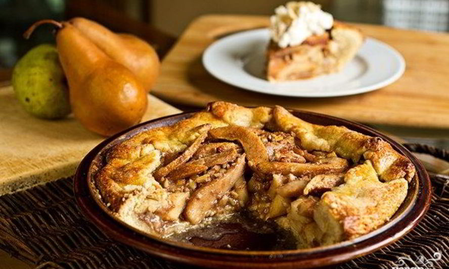 Рецепт песочный пирог с грушами