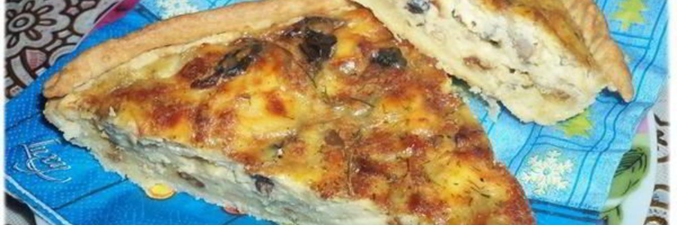 Песочный пирог с омлетом