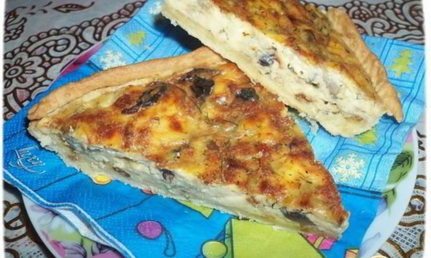 Рецепт песочного пирога с омлетом