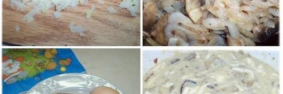 песочный пирог с омлетом