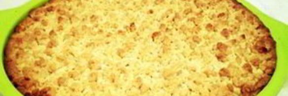 песочный пирог с творожной начинкой