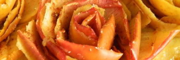 пирог-кольцо с яблочными розами