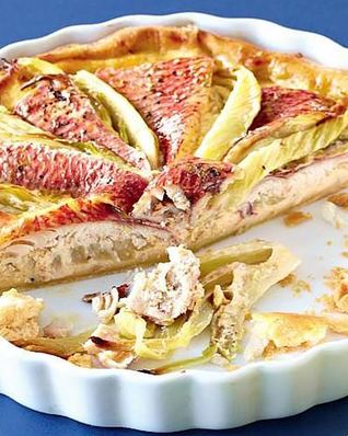 Пирог с барабулькой и фенхелем