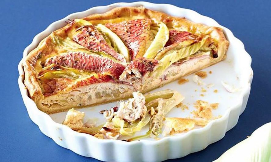 Рецепт пирога с барабулькой и фенхелем