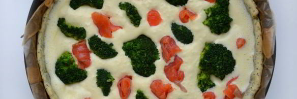 пирог с брокколи и семгой