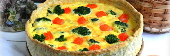 пирог с брокколи и семгой