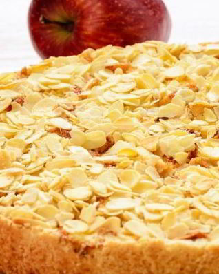 Пирог с грушей и персиком