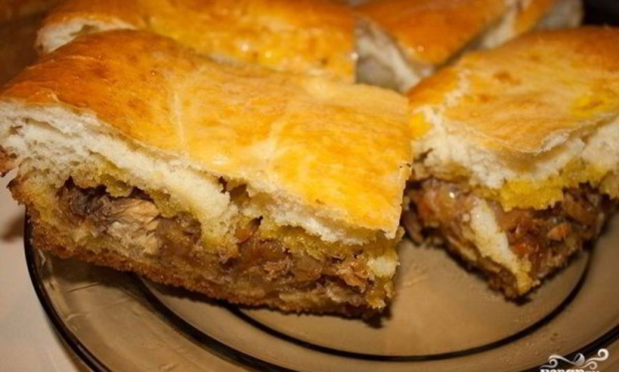 Рецепт пирога с капустой и рыбной консервой