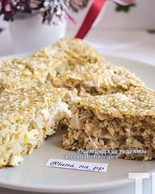 Пирог с курицей и сыром