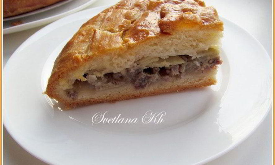 Рецепт пирога с мясом и картофелем
