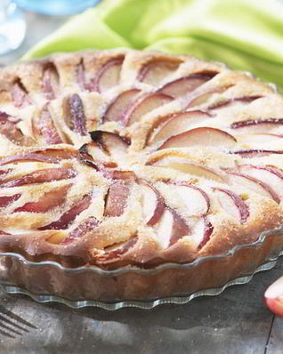 Пирог с персиками