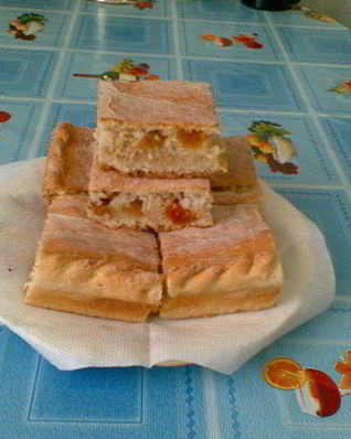 Пирог с рисом и курагой