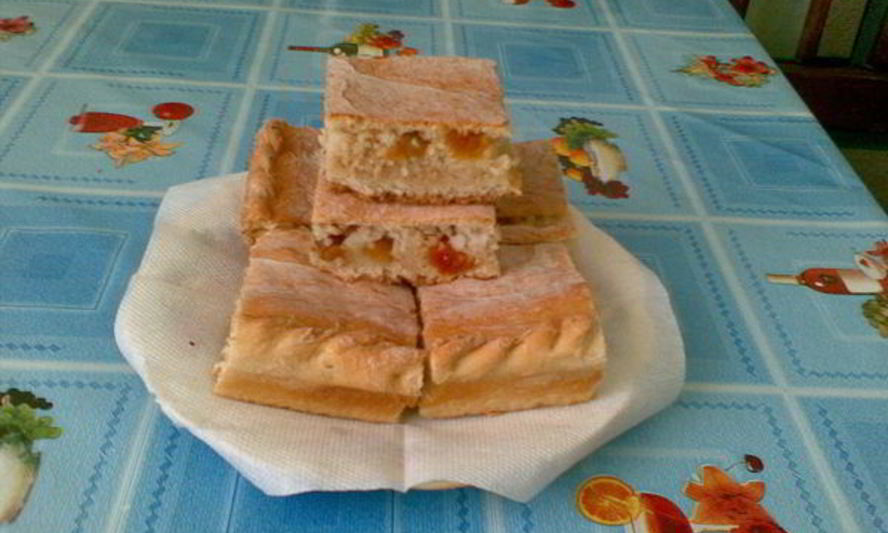 Рецепт пирога с рисом и курагой