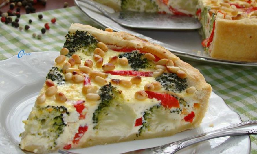 Рецепт пирога с творогом и брокколи