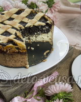 Пирог с творогом и маком