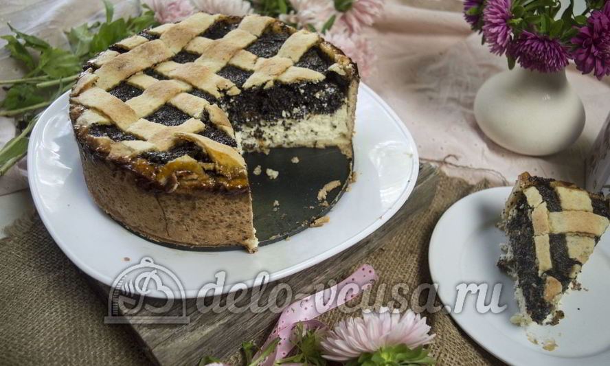 Рецепт пирога с творогом и маком