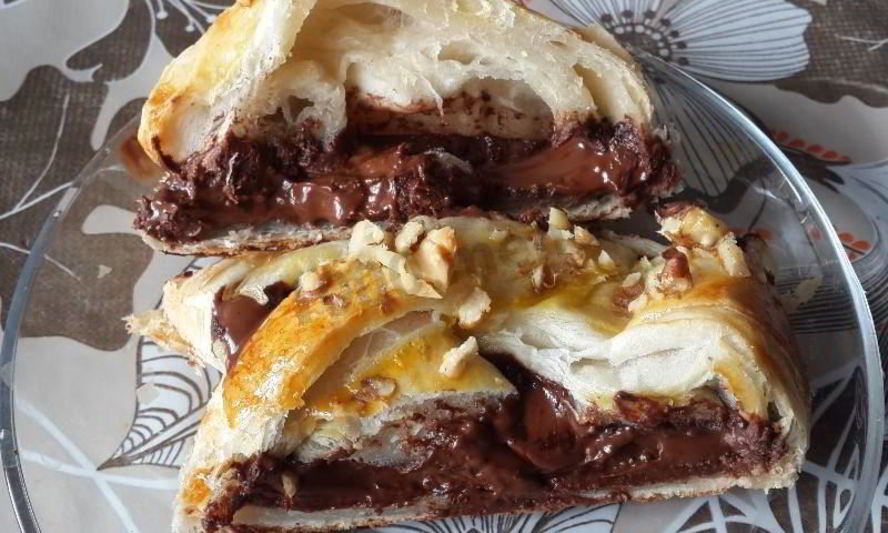 Рецепт слойки с шоколадкой