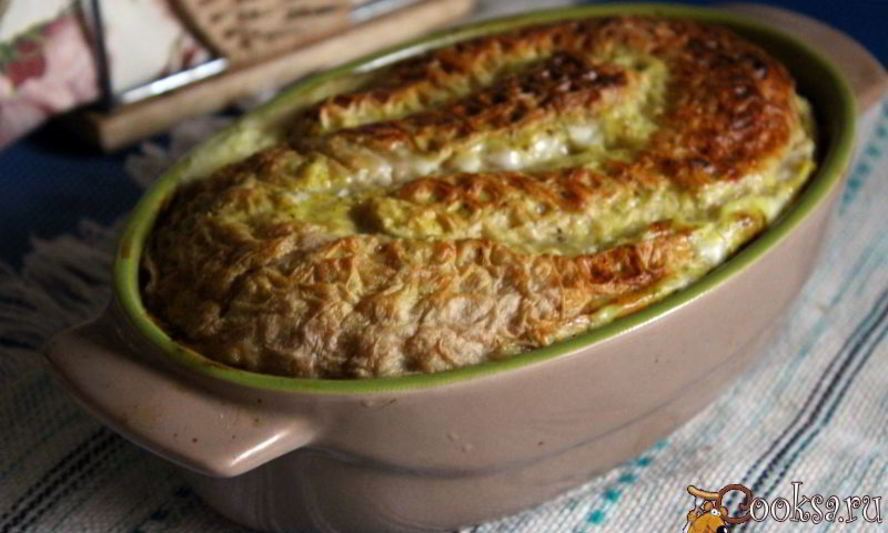 Рецепт заливного пирога из вафельных коржей с мясным фаршем