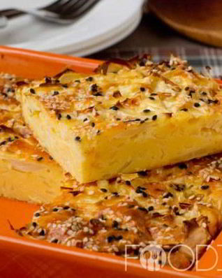 Заливной пирог с капустой