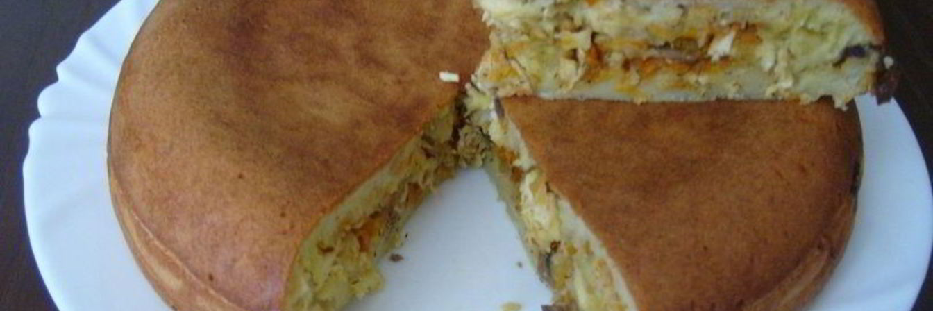 Заливной пирог в мультиварке