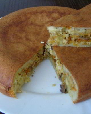 Заливной пирог в мультиварке