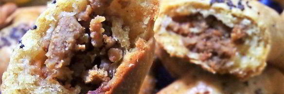 мясные пирожки из хрустящего теста