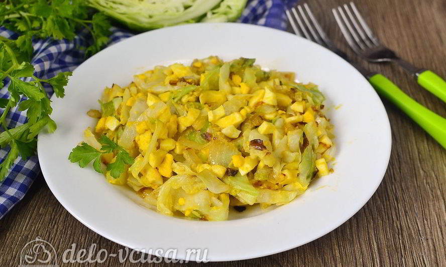 Рецепт начинки для пирожков с капустой и яйцом