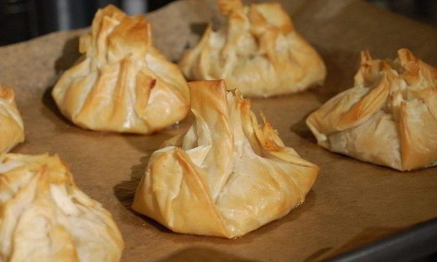 Рецепт пирожков из теста фило с рисом и грибами