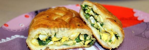 пирожки на кефире с зеленым луком и яйцом