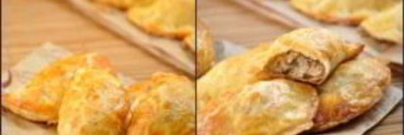 пирожки с грибами из слоеного теста