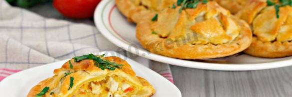 пирожки с курицей и картошкой в духовке