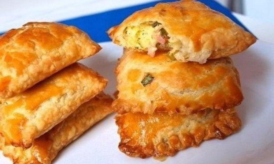 Рецепт пирожков с зеленым луком и ветчиной