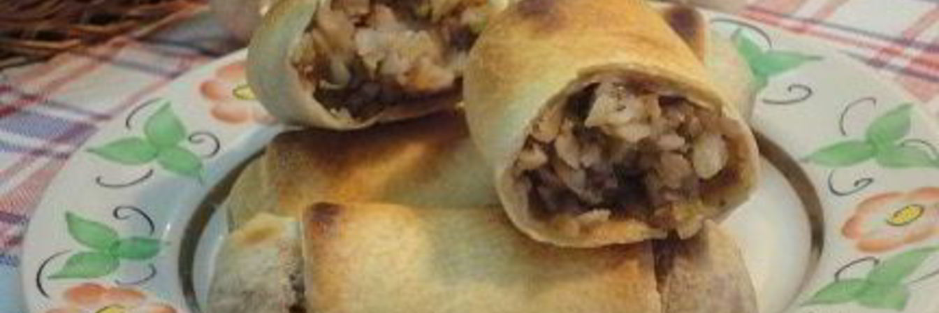 Постные пирожки с гречкой и грибами