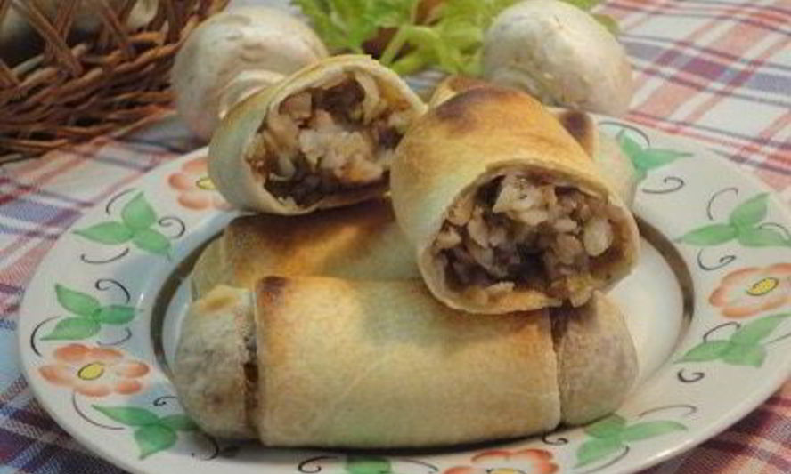 Рецепт постных пирожков с гречкой и грибами