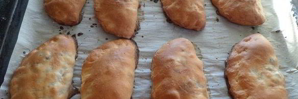 постные пирожки с рисом и грибами