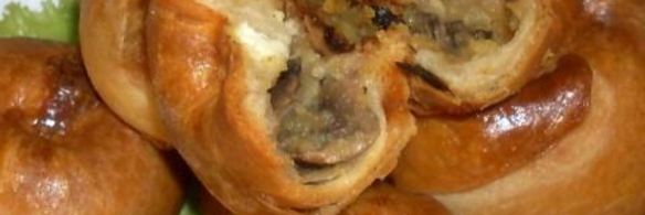 слоистые пирожки с картофелем