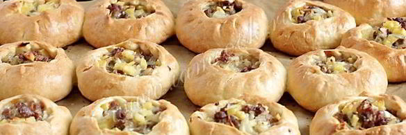 татарские пирожки с мясом и картофелем