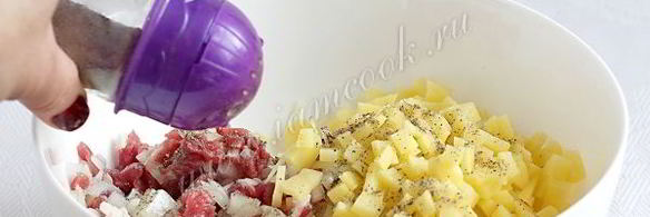 татарские пирожки с мясом и картофелем