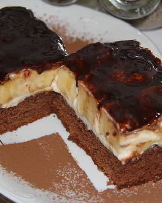 Бананово-шоколадное пирожное День и ночь