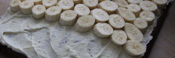 бананово-шоколадное пирожное день и ночь