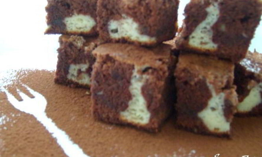 Рецепт брауни с грецким орехом и сливочной начинкой