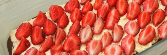 брауни с творогом и клубникой